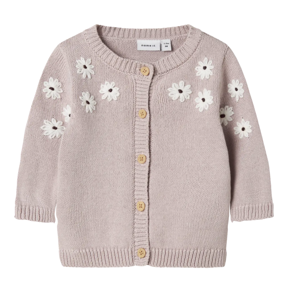 Name It - Vest - Knit - Laisy - Bloemetjes - Burnished Lilac