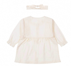 Dirkje - Jurkje + Haarband - Off - White - Bio - Cotton