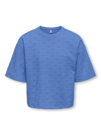 Only Girls - T-shirt - KOGSIMONE - Hartjes - Blauw