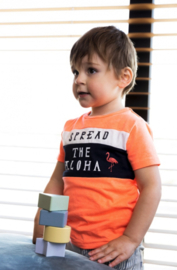 Dirkje - T-shirt - Spread - The - Aloha - Neon - Coral