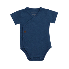 Baby's - Only - Overslagromper - Korte - Mouw - Melange - Jeans - Blue