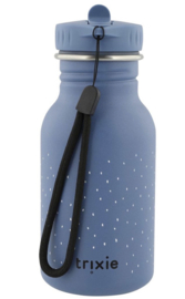 Trixie - Drinkfles - Mrs. Elephant - Olifant - RVS waterfles - Lekvrij - 350ml - Blauw