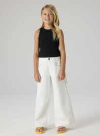 Name It - Broek - NKFBella - Wide Leg - Studs - Bright White