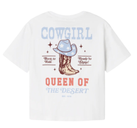 Name It - T-shirt - Hurinni - Cowboy - Backprint - Bright White