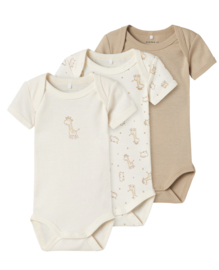 Name It - Rompers - Giraffe - Unisex - 3 stuks