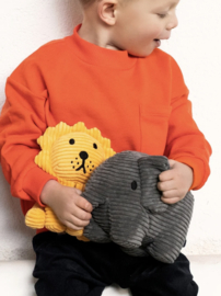 Bon Ton Toys - Olifant - Corduroy Grey - 33 cm