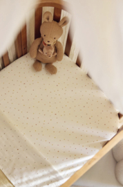 Jollein hoeslaken ledikant - Kangaroots - Dusty Dot - 60x120 cm