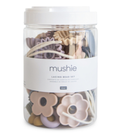 Mushie - Lasing Bead Set - 54 kralen - 4 koorden