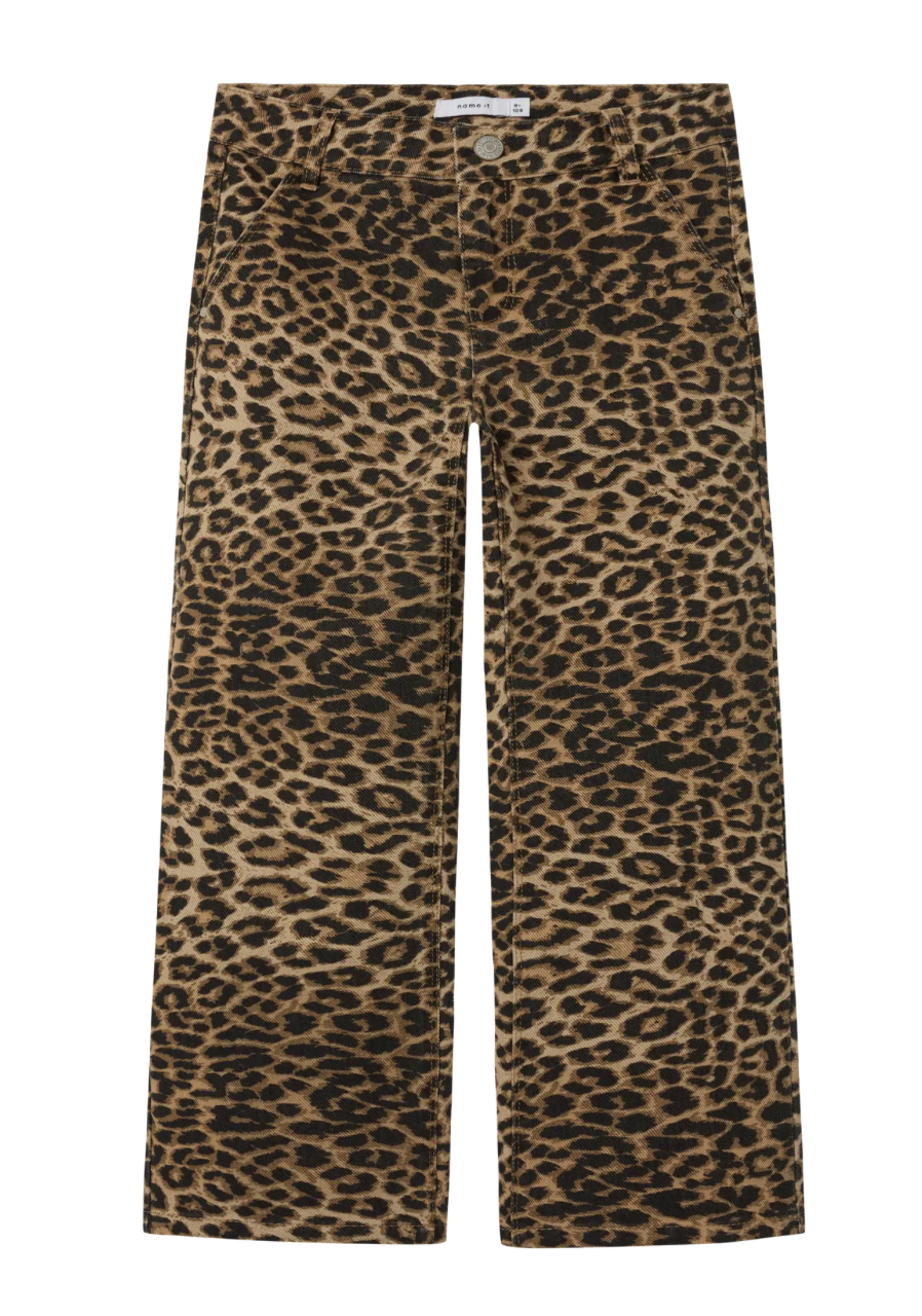Name It - Broek - Rose - Wide Pants - Panterprint