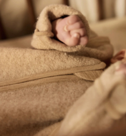 Jollein - Slaapzak met afritsbare mouw - Rond - Merino Wol Felted - Naturel