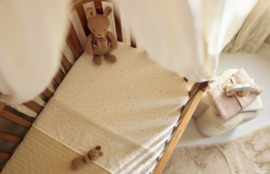 Jollein hoeslaken ledikant - Kangaroots - Dusty Dot - 60x120 cm