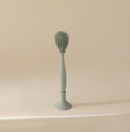 Mushie - Siliconen - Flessenborstel - Vaatwasbestendig - Cambridge Blue