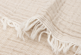 Jollein - Deken - Wieg - Jersey - Stripe - Biscuit - Ivory - 75x100 cm