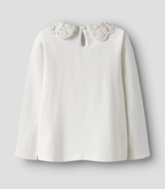 Name It - T-shirt - Top - NMFTuaja - Kanten Detail - Cloud Dancer