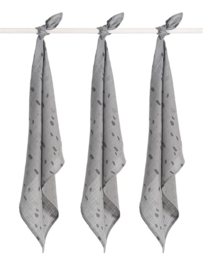 Jollein - Hydrofiel - Multidoek - Small - 70x70cm - Spot - Storm - Grey - 3 - Pack