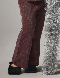 Name It - Flared Broek - NMFROISIN - Burgundy - Glitters