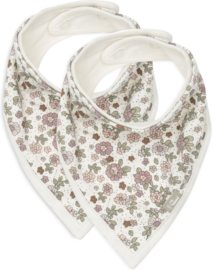 Jollein - Slab - Bandana - Retro - Flowers -  Set van 2