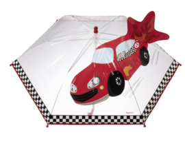Playshoes - 3D - Paraplu - Raceauto - Rood