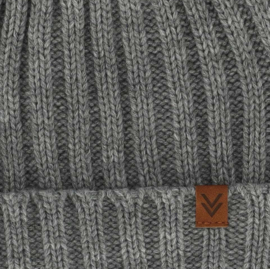 Sarlini - Jongens - Knit - Muts - Grijs - Melange - 8-12 jaar