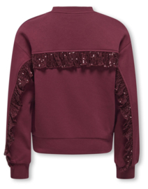 Only - Sweater - KOGCHIC - Ruffles - Rumba Red