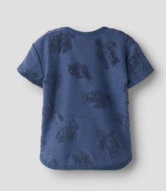 Name It - T-shirt - NBMJOSH - Badstof - Schildpadjes - Vintage Indigo