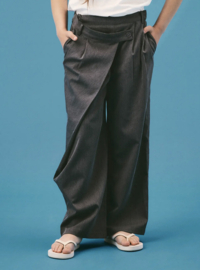 Name It - Broek - NKFLULU - Wide Pants - Grey Melange