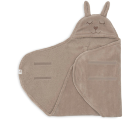 Jollein - Wikkeldeken - Bunny - Cloudy Rib - Milky Coffee