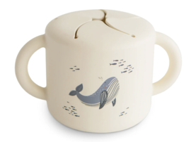 Mushie - Siliconen - Snack - Cup - Walvis