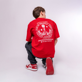 No Way Monday x Job Dutchtuber - T-shirt - Backprint - Rood