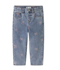 Name It - Broek - NMFBELLA - Strikjes - Mom Fit - Medium Blue Denim