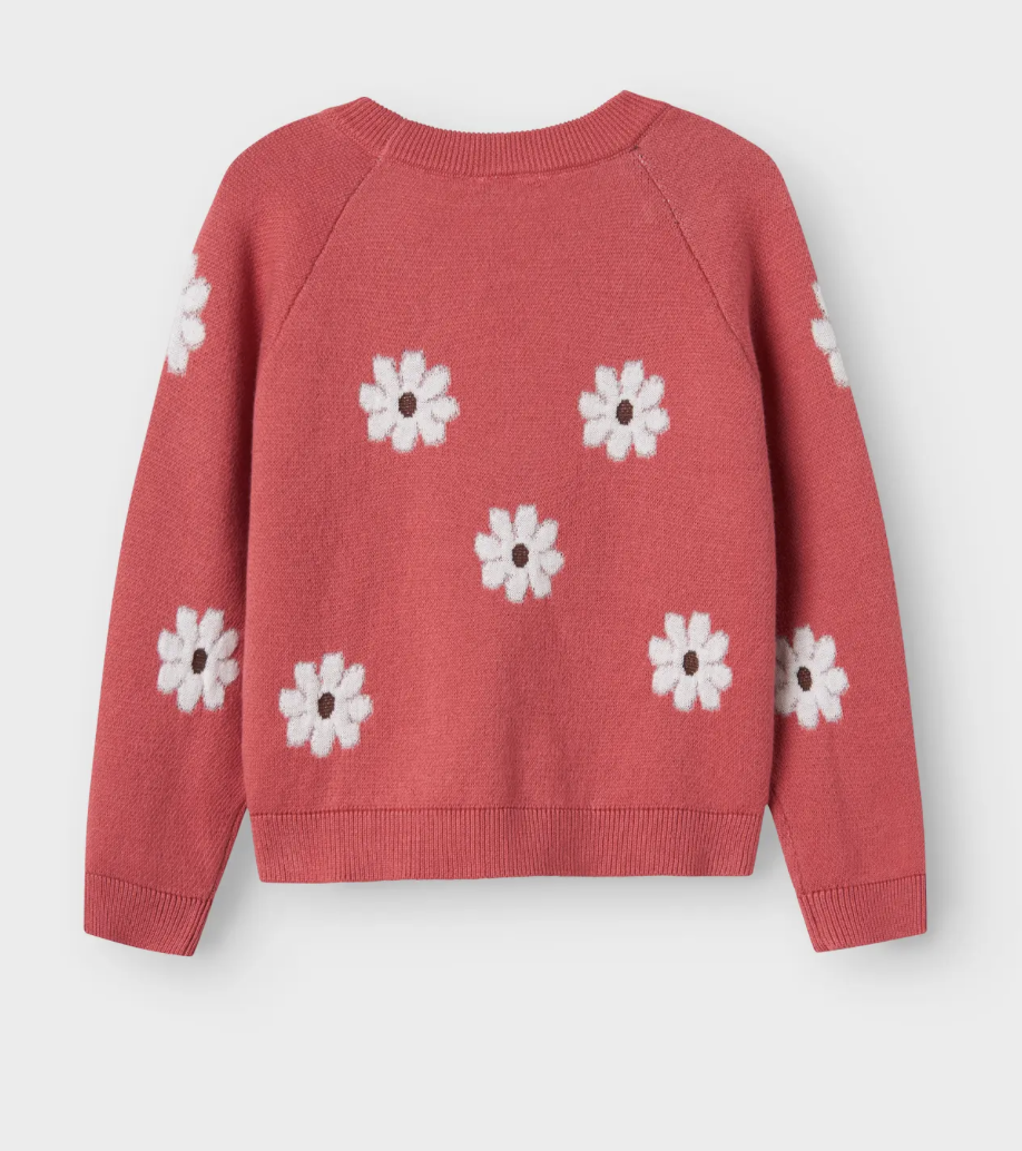 Name It - Knit - Trui - Sweater - Leia - Bloemetjes - Rapture Rose