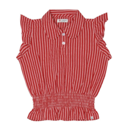 Noppies - Blouse - Nahant - Gestreept - Roze - Rood