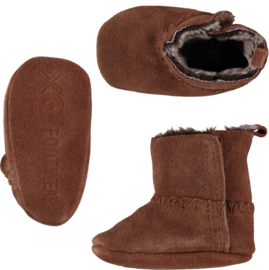 Leren -Baby - Schoentjes - Booties  - Cognac - 12/18 maanden