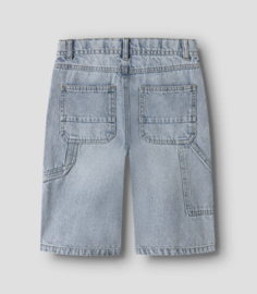 Name It - Broek - NKMRyan - Bermudashort - Light Blue Bleached Denim