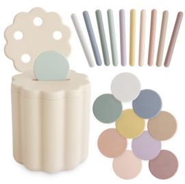 Mushie - Muntjes - Tube - Sorting - Set - Kleurrijk