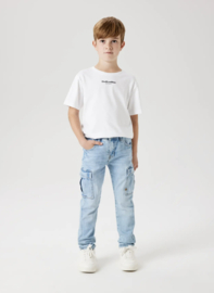 Name It - Cargo - Broek - NKMSilas - Tapered Fit - Light Blue Denim