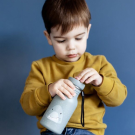 Trixie - Drinkfles - Mr. Shark - Haai - RVS waterfles - Lekvrij - 350ml - Blauw