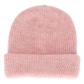 Sarlini - Meisjes - Knit - Muts - Licht  - Roze - 8/12 jaar