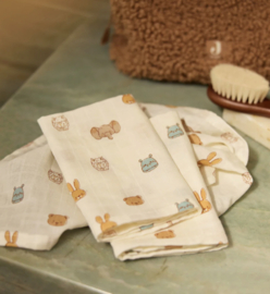 Jollein - Hydrofiele washandjes -15x20cm -  Jollies - 3 stuks