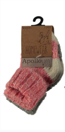 Apollo - Wollen - Sokken - Roze - Grijs