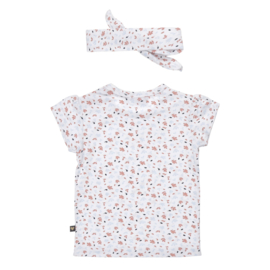 Dirkje - T-shirt - Met - Haarband - Blaadjes - Wit - Maat 56