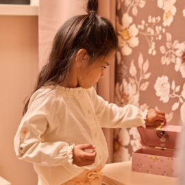 Dirkje - Blouse - Sand - Geborduurde Bloemen