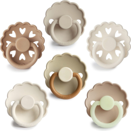 Frigg - Speenset - Cinnamon - Charm - Siliconen - 6 stuks - 0/6 maanden