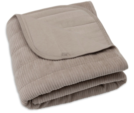 Jollein - Deken - Wieg - Velvet Rib - Milky Coffee - 75x100 cm