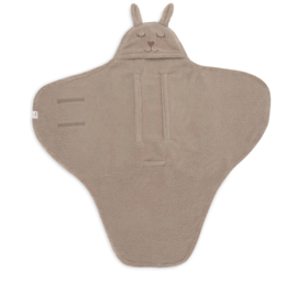 Jollein - Wikkeldeken - Bunny - Cloudy Rib - Milky Coffee