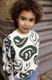 Noppies - Trui - Sweater - Smiley's - Groen