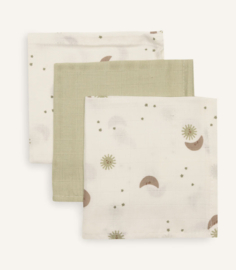 Jollein - Hydrofiele monddoekjes - 31x31cm - Over the Moon - 3 stuks