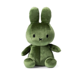 Nijntje - Miffy - Knuffel - Sitting -Velvet - Moss green - 23 cm