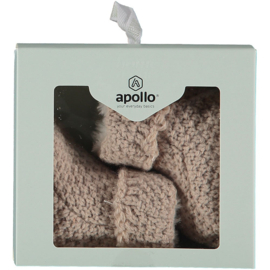 Apollo - Baby - Slofjes - Knit - Sand - Giftbox - New Born - Maat 50/56