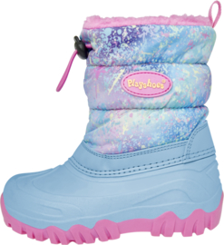 Playshoes - Snowboots - Pastel - Regenboog - Splash - Turquoise